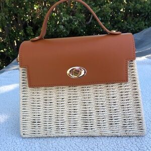 Flap Straw Handbag